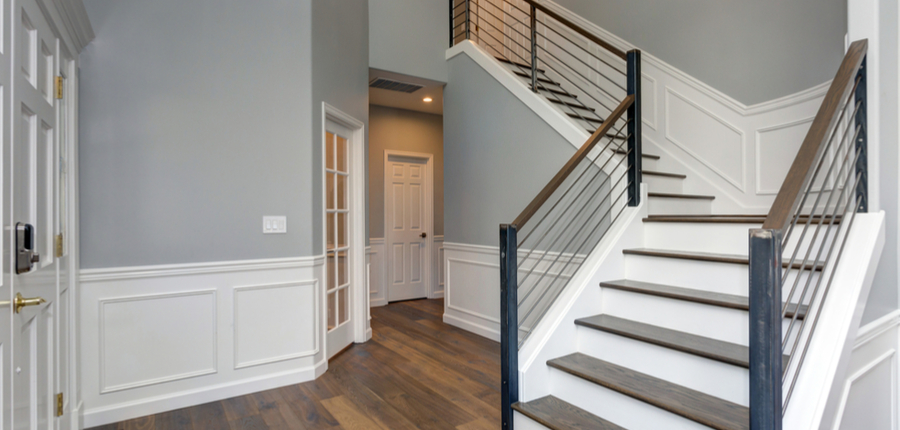 interior with white wainscoting