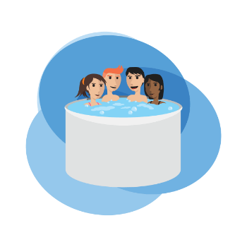 2 person hot tub image
