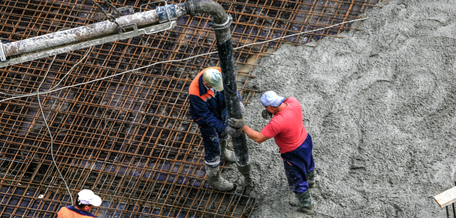 pouring concrete for foundation