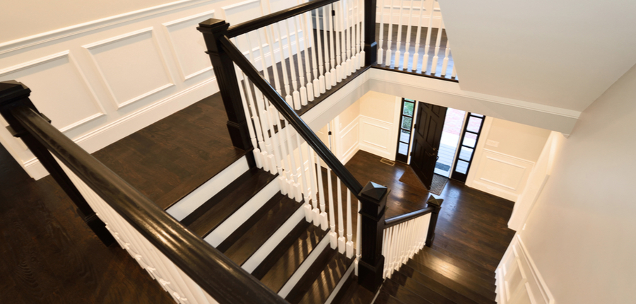 interior dark hardwood floor staircase