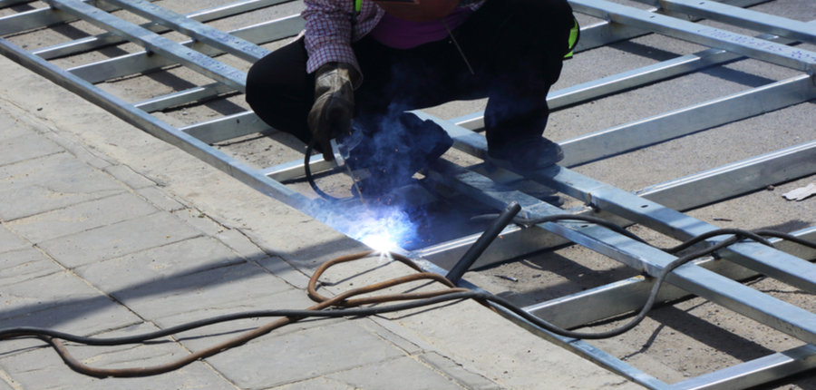 Welding work for structural steel building